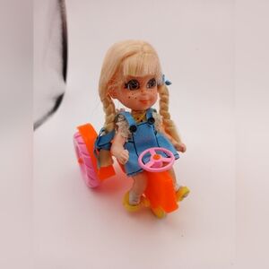 Vintage Mattel Liddle Kiddle Tessie Tractor With Tractor Doll Collectible 1967